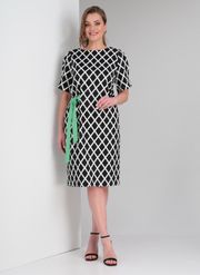 Платье Vilena-fashion арт. 807 черно-белый+ментол
