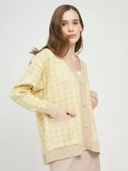 Кардиган Newvay арт. 7221-14093 св.беж/лимный щербет