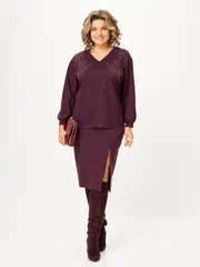 Garnitur Vilena-fashion #1169 burgundi