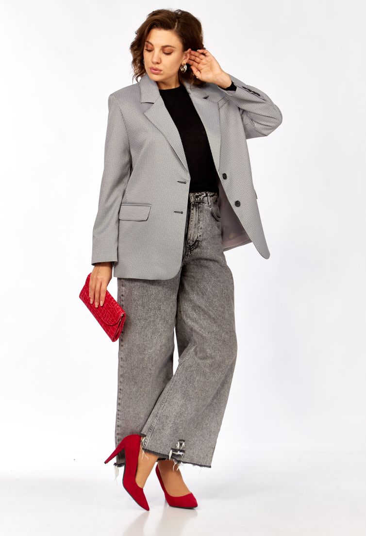 Blazer Rishelie #1014 cherno-belyj