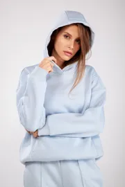 Bluza Z Kapturem the name #2230 nebesno-goluboj