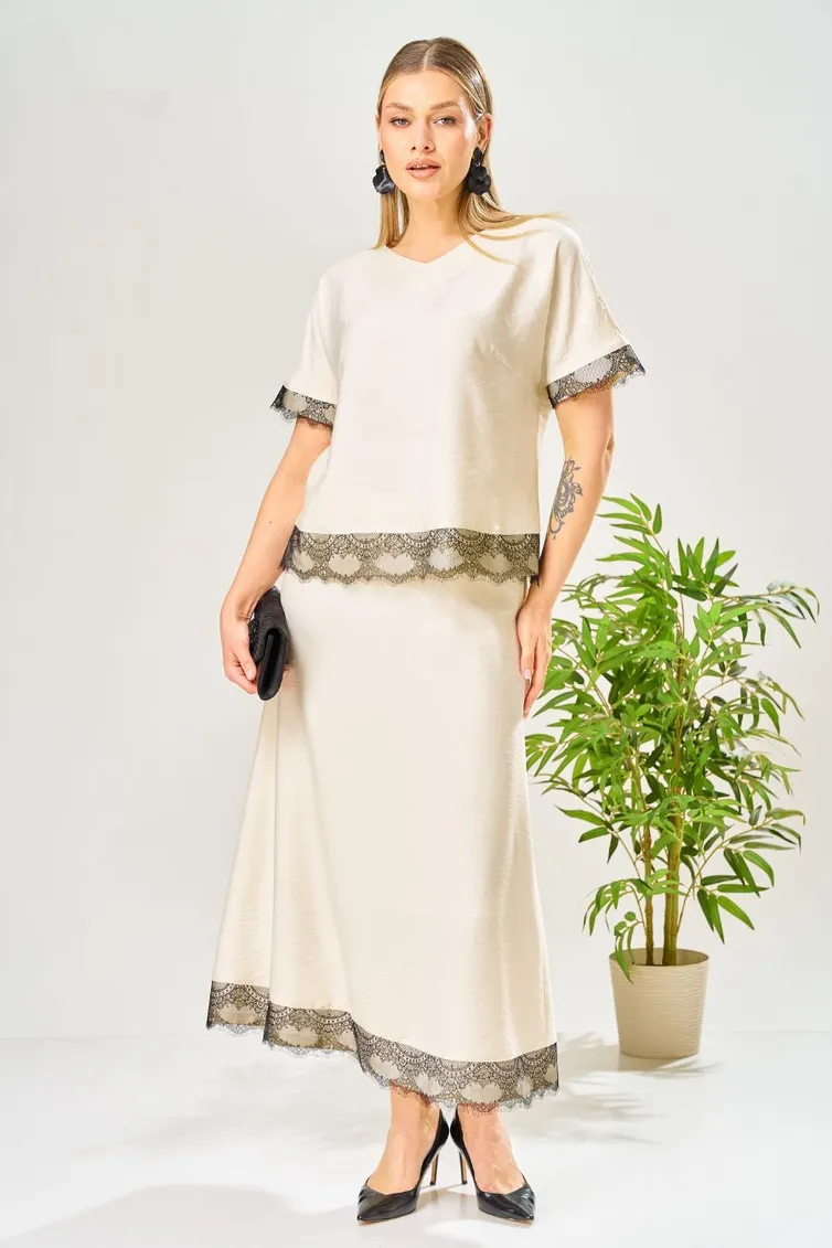 Костюм Ava fashion арт. М-196 молочный-шампанское