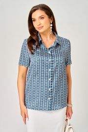 Bluzka LeNata #12552 sinij romb