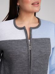 Sweter BONADI #1933 seryj-goluboj