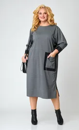 Платье Anelli Laurel 1261 уголек