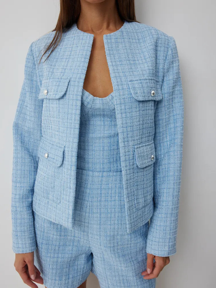 Żakiet V&N fashion #1035 goluboj