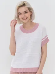 Джемпер Newvay арт. 9231-94053 бел/орхидея