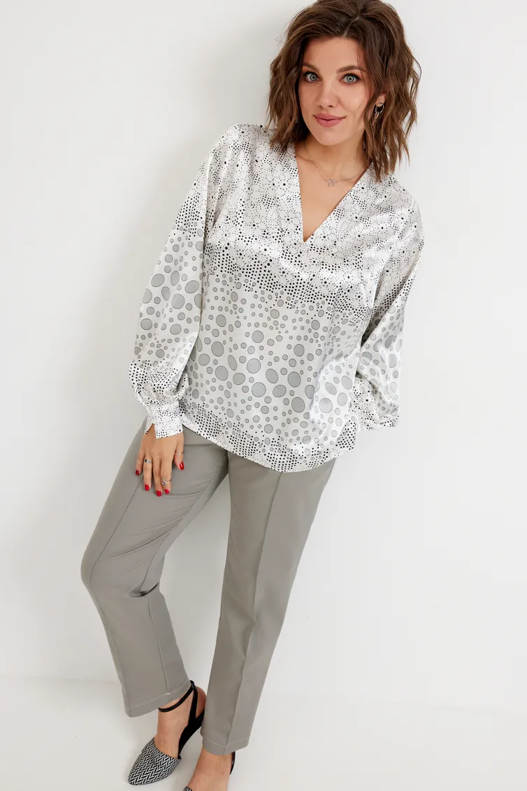 Bluzka BegiModa #4142 krugi na belom