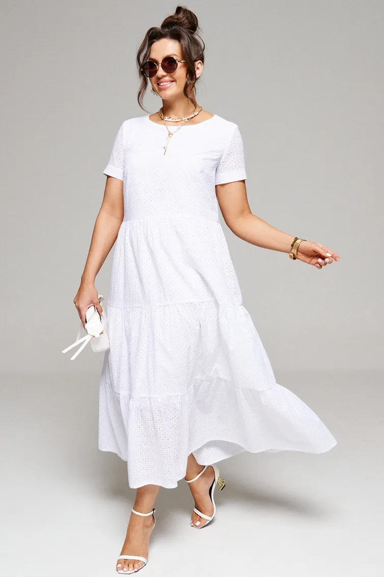 Sukienka Beautiful & Free #6151 belyj