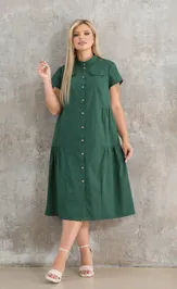 Dress NOVITA 1338 temno-zelenyj