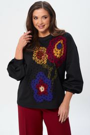 Джемпер GIZART арт. 15345 син бордо желт