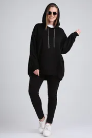 Bluza Z Kapturem BLISS #2075/1 CRIS chernyj