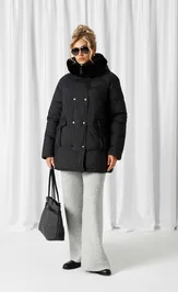 Coat Beautiful & Free 1018 chernyj