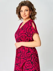 Sukienka Michelle Style #1268 chernyj-fuksiya