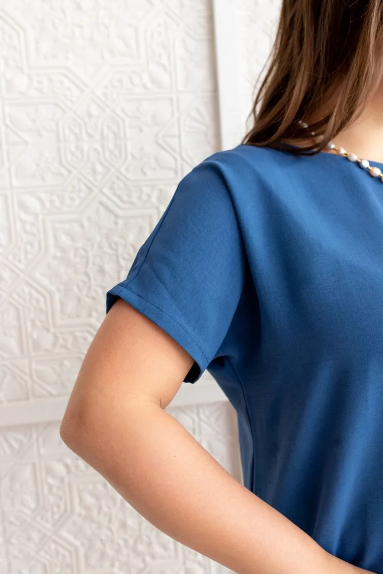 Blouse TOOK A LOOK & Angelika #TB-97v denim