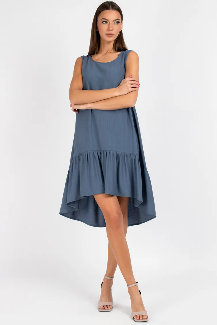 Dress VIZAVI #838 sero-sinij
