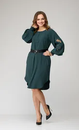 Sukienka SandyNA 130118 sero-zelenyj