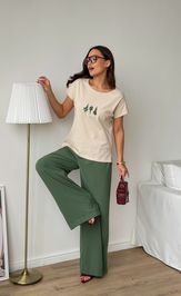 Костюм Dilana Vip 2139 бежевый/зеленый