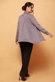 Sweter DS Trend #Kr-0156-0368-04 (s dlinnymi rukavami svobodnyj)