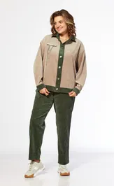 Suit Ольга Стиль S1059 bezhevo-zelenyj