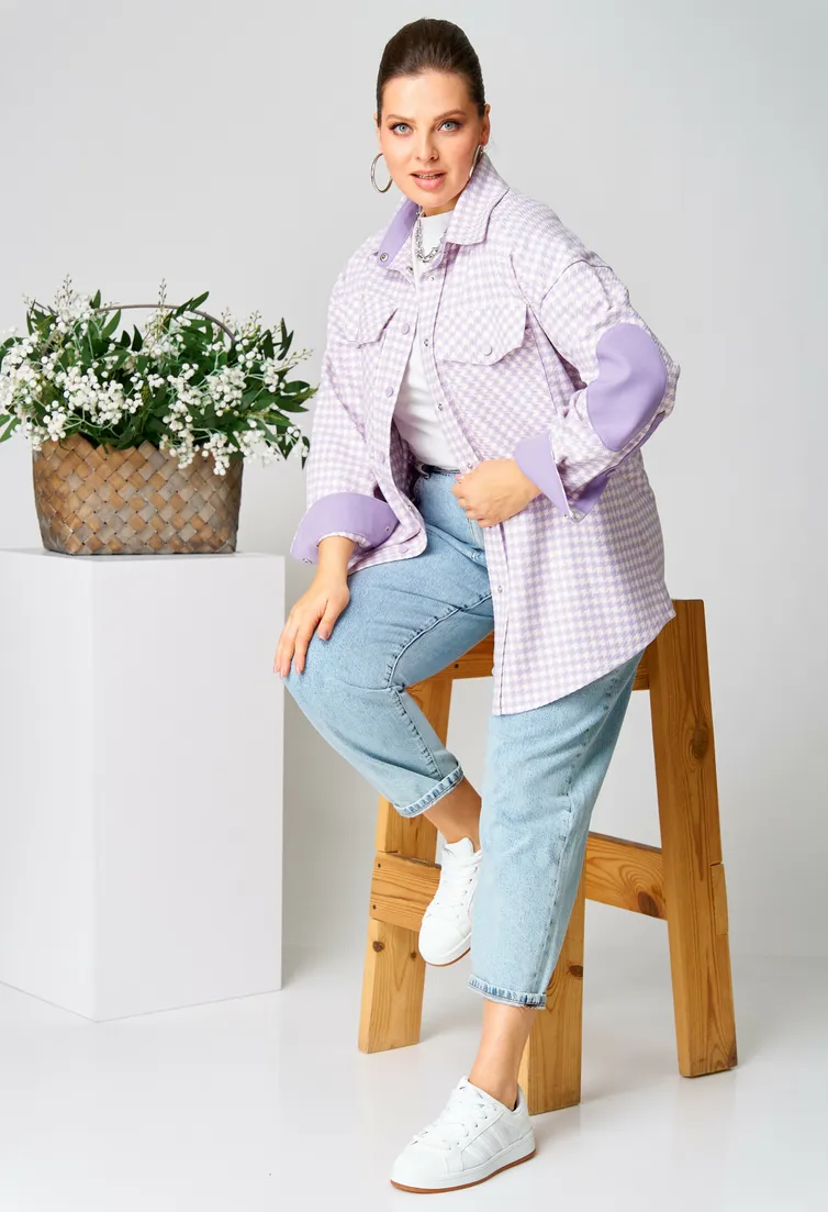 Koszula Ava fashion #M-107 lavandovyj
