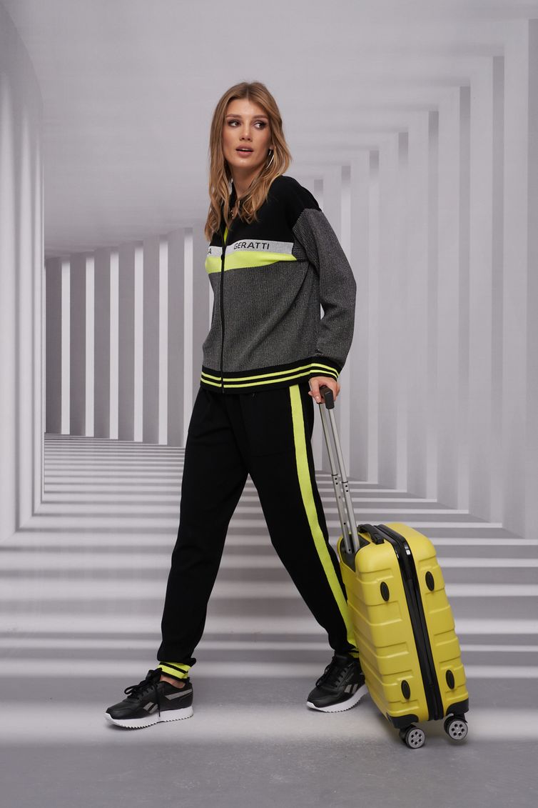 Жакет Barbara Geratti арт. С4697BG черный/салатовый