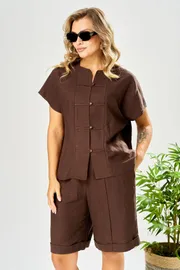 Suit Ava fashion #M-208 korichnevyj