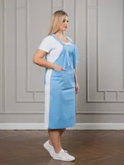 Платье NOVITA арт. 1260 бело-голубой