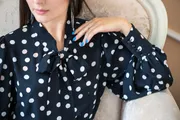 Блуза MALI арт. 621-074 черн горошек