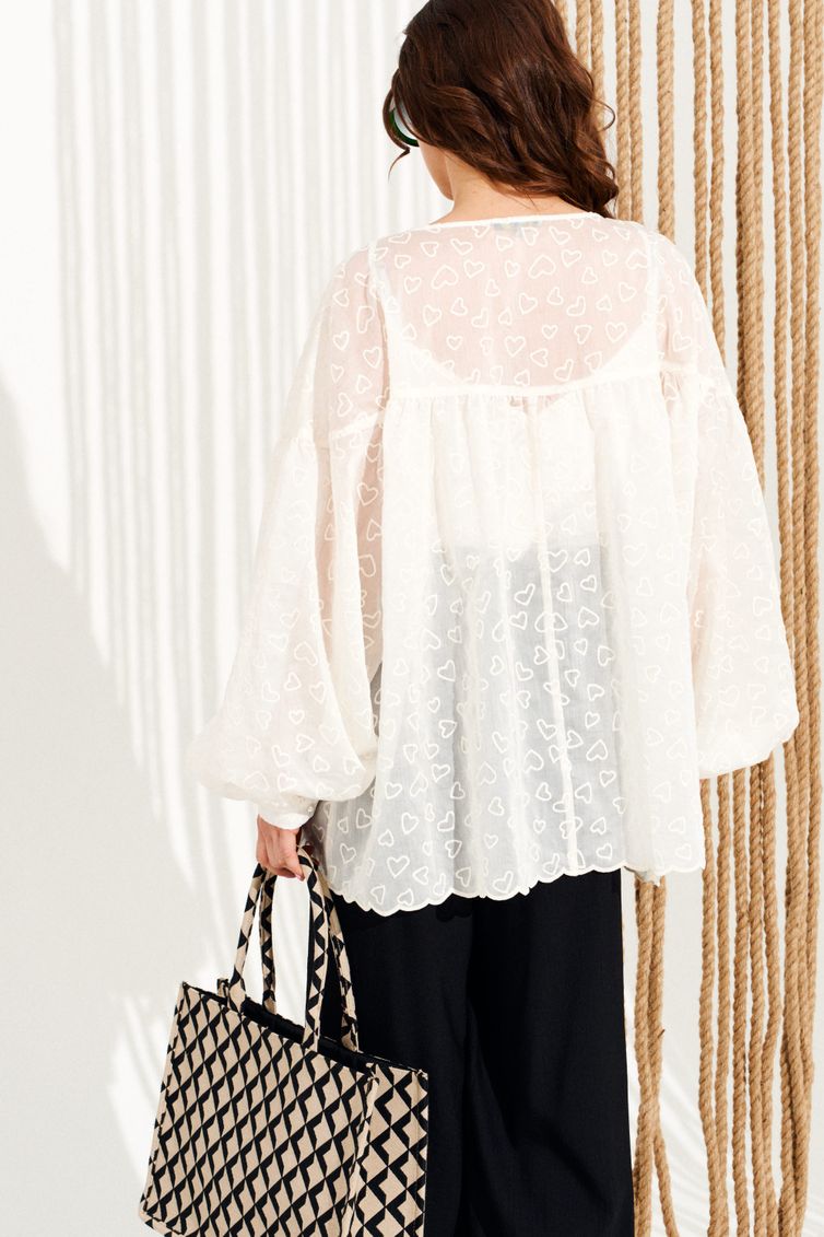 Блузка Elletto Life арт. 13997 сливочный