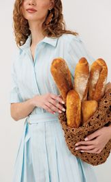 Платье Buter New 3341 небесная полоска