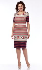 Dress Abbi 1035 ornament bordo