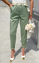 Trousers PRATA wear S035 zelenyj