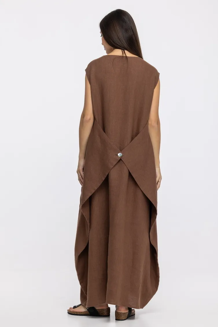 Платье FASHION CENTRE арт. Л-4258 коричневый