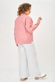 Bluzka Michel Chic #798 poloska krasnaya