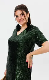 Sukienka Anelli Laurel 1797 izumrud