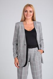 Костюм Vilena-fashion арт. 726 серая клетка+красная полоска