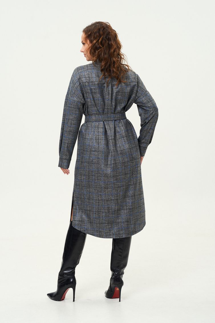Платье GIZART арт. 5323 люрекс син клетка