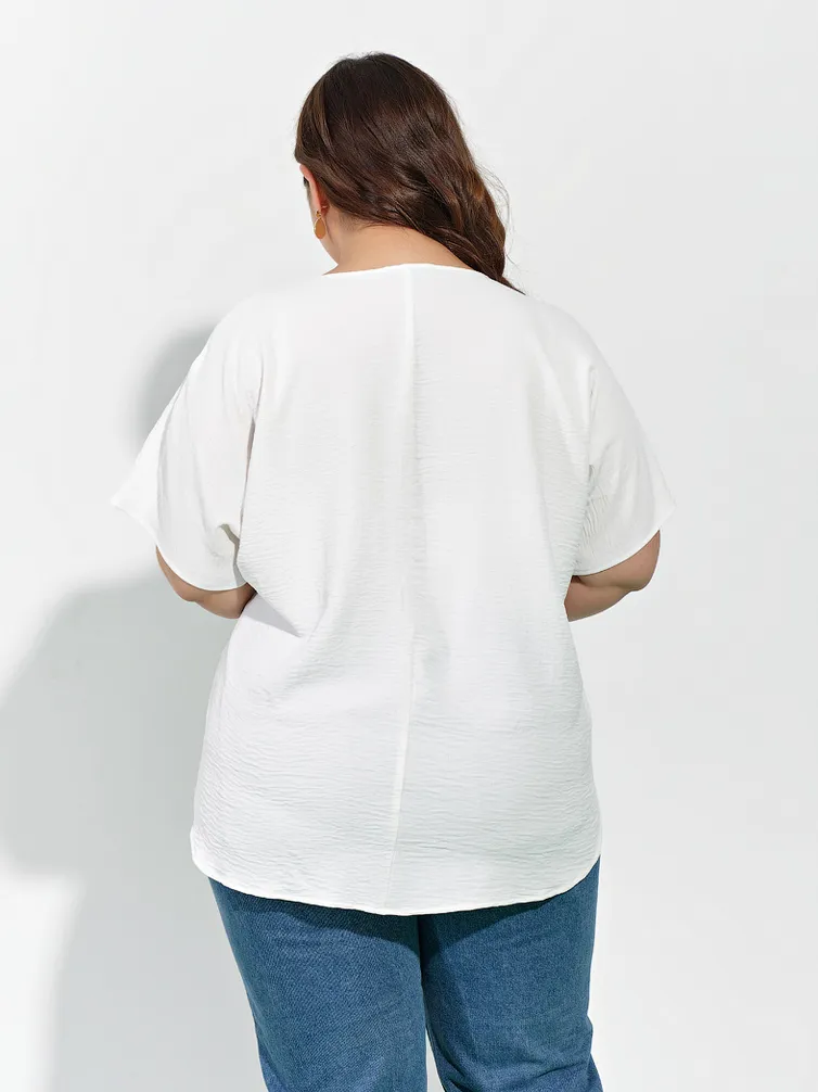 Bluzka DORA plus #0250-1 belyj