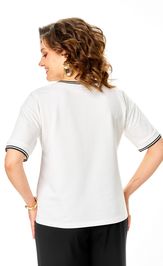 Блузки, туники Rumoda 2261 молочный-черный