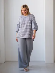 Bluzka NOVITA #1319 seryj