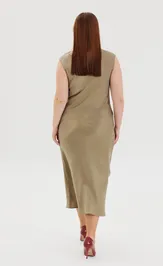 Sukienka Anastasia MAK 1317 xaki