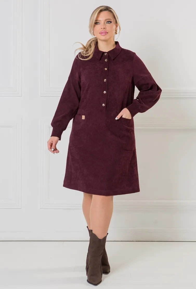Dress NOVITA #101 marsala