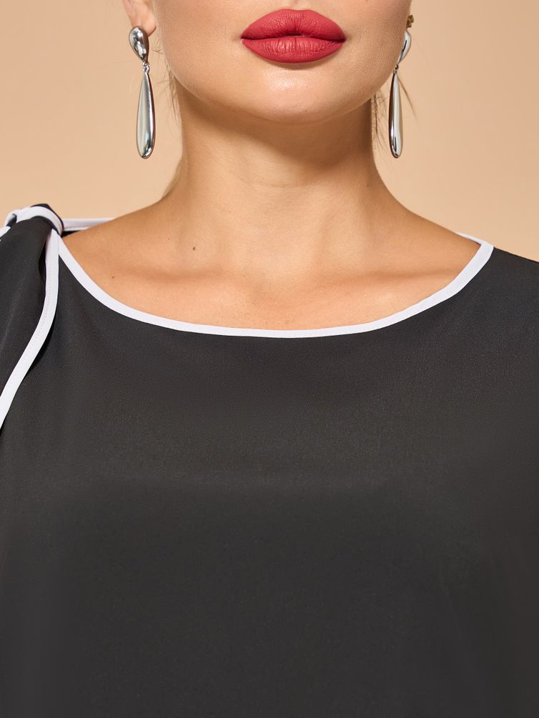 Блуза DORA plus арт. 0324-1 черный матовый