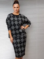 Zestaw Galean Style #990 chern s serym romby