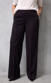 Брюки BegiModa 6079 чёрный баклажан