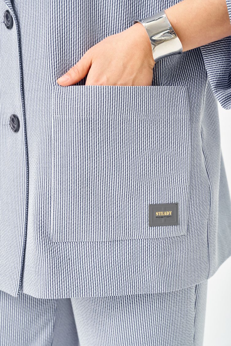 Костюм БелЭльСтиль арт. 884-333/601-308 голубая полоска