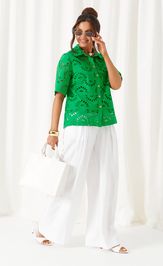 Комплект Beautiful & Free 6463 бело-зелёный