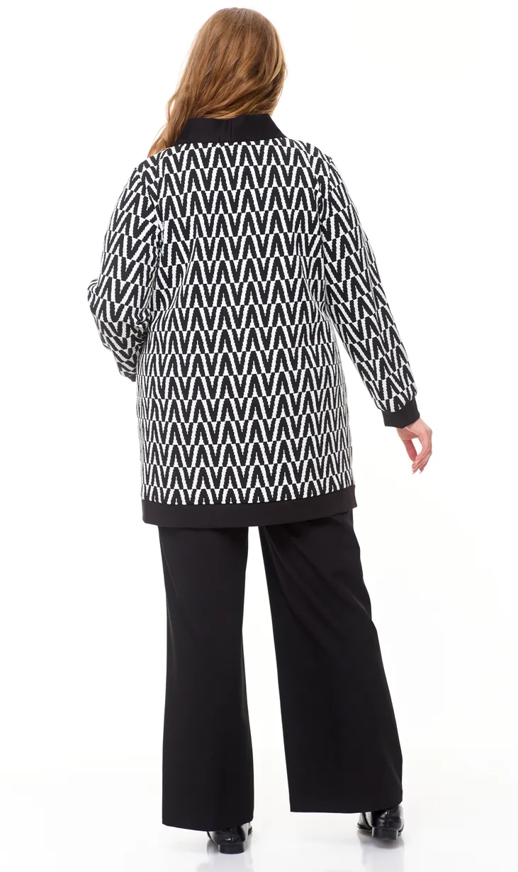 Sweter OVERYOU #121/1 belo- chern