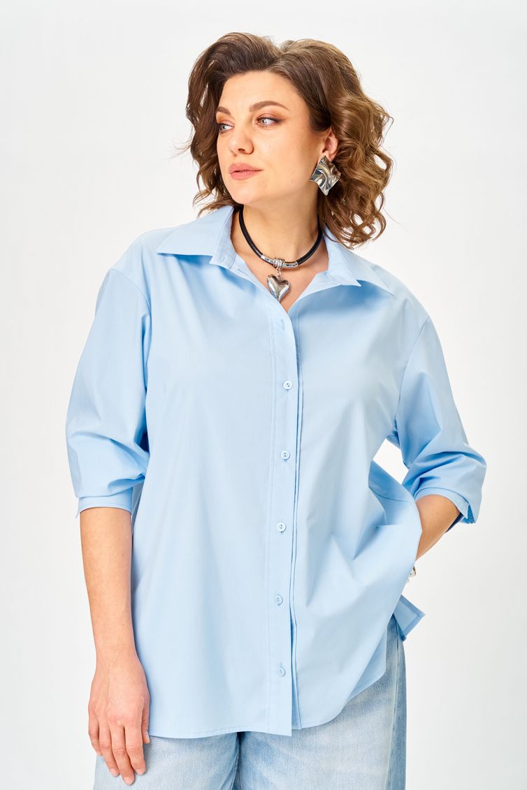 Рубашка Anastasia MAK арт. 1324 голубой